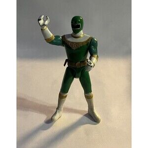 Power Rangers Zeo IV Green Ranger Hatchet Action Figure Bandai 1996